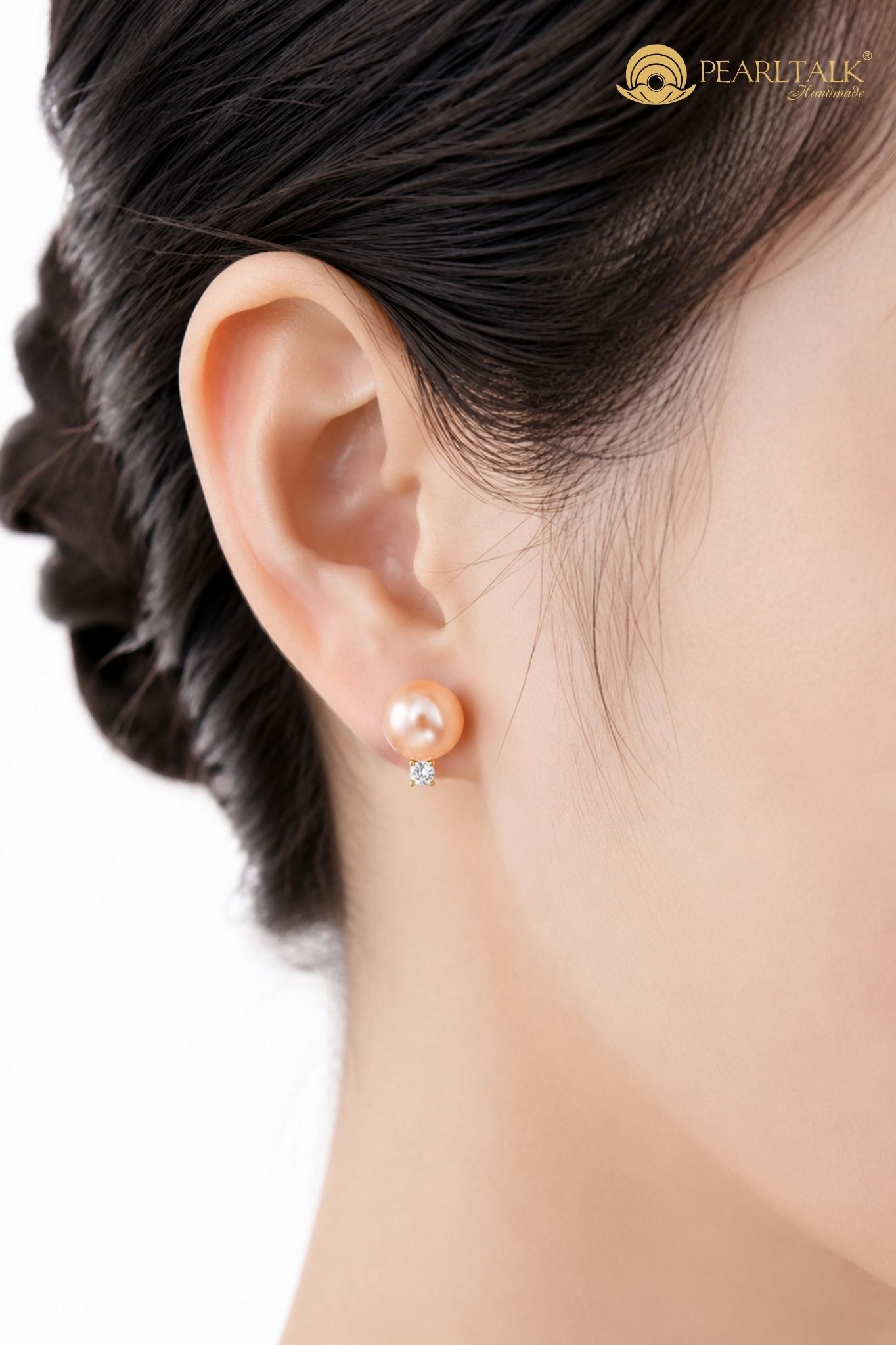 BÔNG TAI VENUS PLUS CAM HỒNG (9.5 – 10mm)